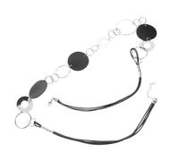 WRITWAA Chunky Round Hoop Pendant Necklace for Women Long Chain Boho Circle Statement Jewelry Fade Resistant Alloy Layering Accessory for Parties and Casual Wear