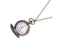 WRITWAA Classic Retro Quartz Pocket Watch Hollowed-Out Vintage Zinc Alloy Chain Necklace for Men Women, Elegant Flip Cover Design Suitable for Daily Wear and