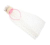 WRITWAA Cloth Veil Crown Hair Band for Elegant Birthday Party Accessory Comfortable and Durable Headdress for Little Princesses and Celebrations