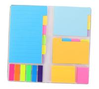 WRITWAA Combination Adhesive Memo Pads with Reusable for Home Office School Use Premium Paper Note Pad for Highlighting Page Marking and Record Keeping Black Cover Creative Notepad