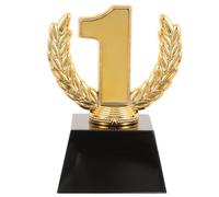 WRITWAA Compact Crystal and Plastic Sports Trophy for Winners, Mini Golden Award with Delicate Design, for Game Reward and Competition Prizes