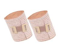 WRITWAA Compression Wrap 2 Rolls, 5Cm X 4.5M, Breathable Plain Weave Sports Bandages for Lower Leg and Foot Relief