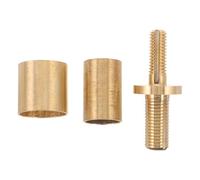 WRITWAA Copper Walking Aid Accessories Set - DIY Elderly Cane Joint Connectors with Non-Slip Replacement Tips for Walking Sticks, Crutches Stability Parts for Seniors