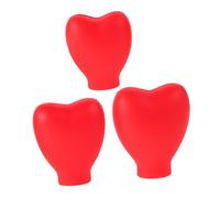 WRITWAA Cosmetic Brush Cover Set 3 Reusable Brush Head Guards Heart Shape Silicone