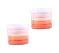 WRITWAA Cosmetic Powder Puff Makeup Applicators Travel Makeup Flocking Reusable Hand-stitched for Women