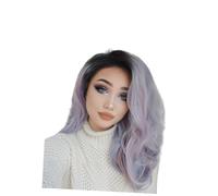 WRITWAA Cosplay Wig Curly Synthetic Wigs Lace Front Wig Hair Accessories for Women Colorful Long Women Wig