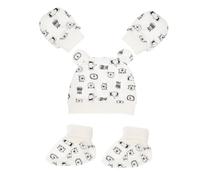 WRITWAA Cotton Hat Newborn Beanie Gloves Foot Covers Soft Breathable Comfortable for Photography Props