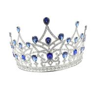 WRITWAA Crown Shiny Headband with Adjustable Baroque Cubic Zirconia Bridal Hair Accessory for Weddings Prom Parties Elegant Design for Brides and Women