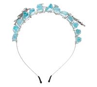 WRITWAA Crystal Rainbow Hairband Headband Women’s Headpiece Hair Accessory Ab Blue Natural Crystal Design for Party Festival Daily Wear