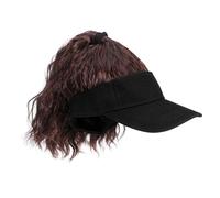 WRITWAA Curly High Ponytail Baseball Cap Wig for Women Lightweight Synthetic Hair Hat for Daily Wear Parties Cosplay Reusable Fashionable Fake Ponytail Accessory