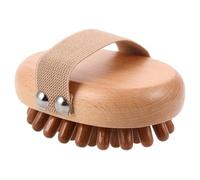 WRITWAA Cushioned Massage Brush Wooden Multi-point Acupressure Brush for Scalp Hair Massage Essential Oil Wooden Massager for Full Body Relaxation