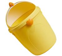 WRITWAA Cute Yellow Shaped Can with Lid Trash Chick Pp Material Decorative Wastebasket for Bedroom and Play Areas Suitable for Home Use