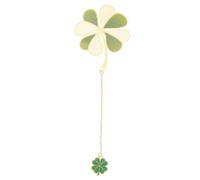 WRITWAA Decorative Metal Bookmark with Four-Leaf Clover Pendant Elegant Brass Page Marker Tassel Charm for Book Lovers Readers Vintage Style