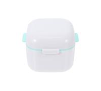 WRITWAA Denture Bath Box: False Teeth Storage Box - Portable Retainer Storage Holder - Aligner Organizer Container - Travel Dental Soak Case for Elderly White