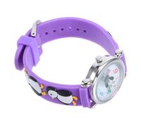 WRITWAA Digital Watch Cute Cartoon Large Dial Easy to Read Numbers Lightweight Strap for School Students Teaching Purple