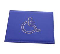 WRITWAA Disabled Certificate Holder Card Protector Sleeves Compact Size Sturdy Pu Material Multi-use Protective Cover for Disability Badge Storage and Organization Suitable for Daily