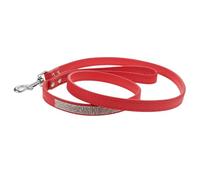 WRITWAA Dog Leash Colourful and Sparkly Studded Design Comfortable for Small Dogs and Cats Pu Leather and Rhinestone Studded, round Shape for Camping and Hiking