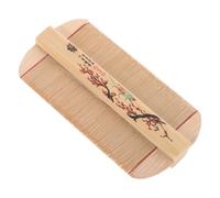WRITWAA Double Sided Bamboo Comb Ultra Fine Tooth Design Dandruff Comb Vintage for Thick Hair Dog Pet Grooming Tool