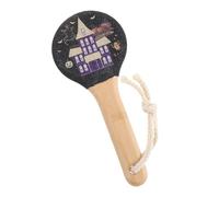 WRITWAA Double Sided Foot Scrubber Paddle with Nan Bamboo Handle Round Pedicure Feet File and Effective Callus Removal Portable Heel Smoother for Elderly Users and Those with Limited