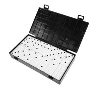 WRITWAA Double-six Tactile Dominoes Set with Raised Dots for Blind and Visually Impaired, Portable Resin Game for Teens and Weak Sight Individuals, for Group Activity and Teaching