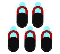 WRITWAA Durable Webcam Cover 5PCS ABS Plastic Red Privacy Protection Camera Protector for Mobile Phones Laptops Tablets Practical Use