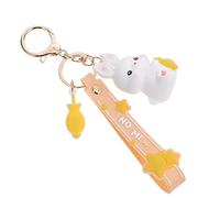 WRITWAA Easter Bunny Keychain Soft Charm Keyring for Bags Unique Decorative Key Holder Creative Design for Friends Chic Bag Hanging Prop
