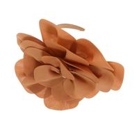 WRITWAA Elegant Big Flower Headband with Pearl Beads for Women, Comfortable Polyester Bridal Hair Decoration, for Weddings and Special Events