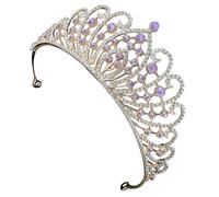WRITWAA Elegant Bridal Crown Rhinestone Tiara Wedding Hair Accessory with Zinc Alloy Material and Glitter Design, Suitable for Weddings and Evening Parties, Not Easy to Crack or Fade