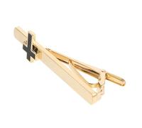 WRITWAA Elegant Copper Cross Tie Clip with Polished Finish and Secure Fit Design, Stylish Shirt Accessory for Men, for Business and Weddings