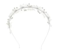 WRITWAA Elegant White Pearl Flower Girl Headband Hair Accessory Lightweight and Easy to Use, Classic Style Matching Different Hairstyles for Weddings and Anniversaries