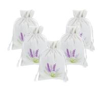 WRITWAA Empty Lavender Sachet Bags Portable Sachets with Drawstring Closure 5pcs White Canvas Compact and Versatile Design for Jewelry and Dried Flowers for Gift Packaging and Home Use