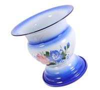 WRITWAA Enamel Spittoon Vintage Chinese Style for Home Use Household Spittoon Classic Design for Bathroom Decor Style