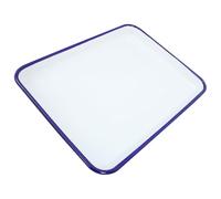 WRITWAA Enamel White Rectangular Serving Tray 28x39x2.8cm Sturdy Kitchen Dessert and Snack Plate for Tea Room and Dining Use