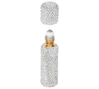 WRITWAA Essential Oil Roller Bottle Rhinestone Decorated Mini Travel Perfume Container UV Blocking Refillable Bottle for Essential Oils Fragrances for Pocket Purse