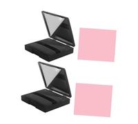 WRITWAA Facial Oil Blotting Paper Oil Absorbing Sheets with Mirror Case and Puff for Oil Reduction and Comfortable Skin 2 Sets for Makeup Touch-up and Travel Use