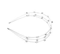 WRITWAA Fancy Multi Metal Star Rhinestone Headband for Women Durable Non Slip Sparkly Hair Hoop with Glitter Crystal Decorations for Year Bridal and Daily Use