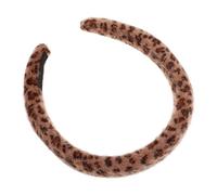 WRITWAA Fashionable Leopard Print Hair Band Cozy Furry Headband for Women Leopard Wrap for Fall Warm and Stylish Hair Accessory Essential Autumn Fashion Statement