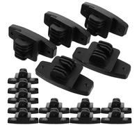 WRITWAA Fence Wire Insulators Safe for People, Pets and Wildlife 50pcs Sturdy Black Pp Plastic Material , Eliminates Electrical Shorts for Livestock and DIY Fencing Suitable for Farm