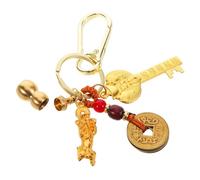 WRITWAA Feng Shui Gourd Keychain Piyao and Five Emperor Luck Amulet for Snake Year Zodiac Decoration Brings and Wealth