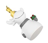 WRITWAA Festive Reindeer Liquid Soap Dispenser with Easy Liquid Refill and Antislip Base, Plastic Pump Container for Kitchen and Bathroom Holiday Use, Winter Xmas Soap Holder