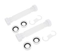 WRITWAA Flexible Sink Drain Pipe Extension Kit with Plastic P-Trap and Standard Threaded Ends, for Bathroom and Kitchen Sink Drain Upgrades with Adapter Hook for Easy Installation
