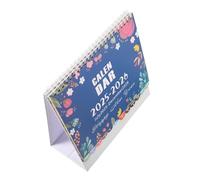 WRITWAA Flip Calendar with Twin-wire Binding for Desk Compact English Academic Year Planner Daily Monthly Views Portable Whiteboard Calendar for Home Office Organization