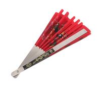 WRITWAA Foldable Stainless Steel Tai Chi Kung Fu Fan Red Handheld for Martial Arts Dance Performance Fitness Practice Traditional Chinese Lightweight