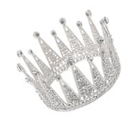 WRITWAA Full Round Crystal Rhinestone Bridal Tiara Headpiece for Women Wedding Birthday Party Dazzling Rhinestones Elegant Princess Crown Hair Accessory Enhancing Bridal Attire