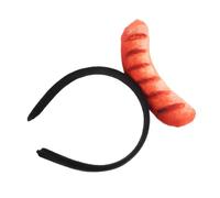 WRITWAA Funny Simulation Food Headband Hot Dog Photo Prop Elastic Hair Hoop for Women Party Cosplay Birthday Costume Accessory Non-fading Design