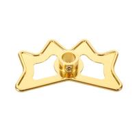 WRITWAA Gold Crown Billiard Cue Bridge Head Rest for Pool Tables | Zinc Alloy, Polished Forked Design, Game Room Use, Scratch Protection, Cue Diameters