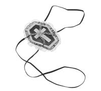 WRITWAA Gothic Eye Mask with Chain Black Cloth Halloween Cosplay