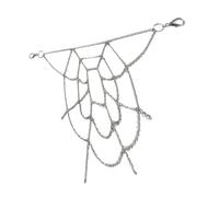 WRITWAA Gothic Punk Pants Chain Metal Belt Decorative Spider Web Trousers Chain for Women Versatile Casual Formal Outfit Accessory Easy to Attach and Remove Stylish Statement