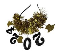 WRITWAA Graduation Themed Headband Doctor Hat Design Comfortable Sequin Headdress for Party Cosplay and Birthday Celebrations