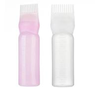WRITWAA Hair Coloring Bottle Applicator Comb and Direct Root Application 3pcs White with Graduated Scale 60ml Hairdressing Tool for Even Color Distribution in Hair Salon